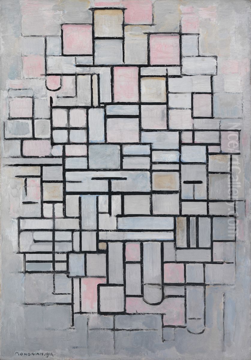 Composition No. IV (Compositie No. IV) / Compositie 6 Oil Painting by Piet Mondrian Composition No. IV (Compositie No. IV) / Compositie 6 Oil Painting by Piet Mondrian