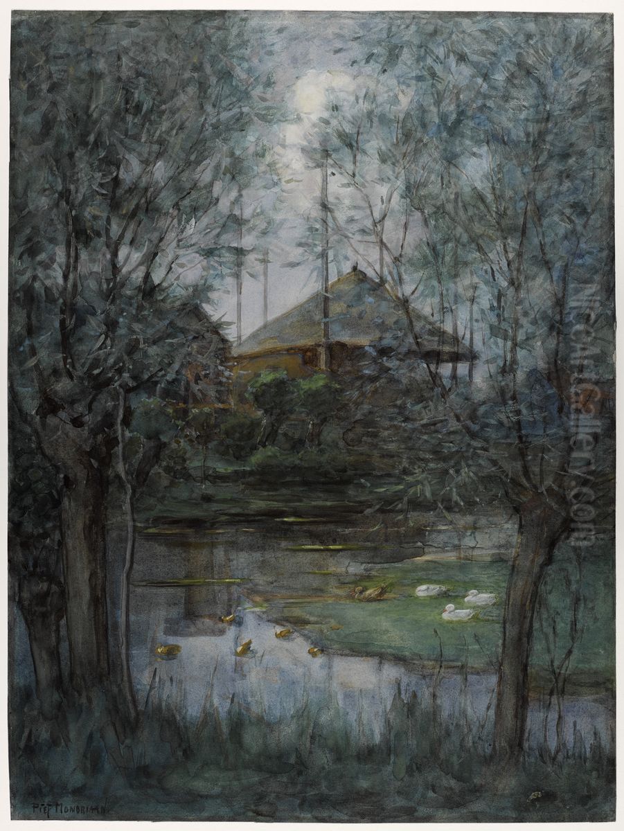 Haystack Oil Painting by Piet Mondrian