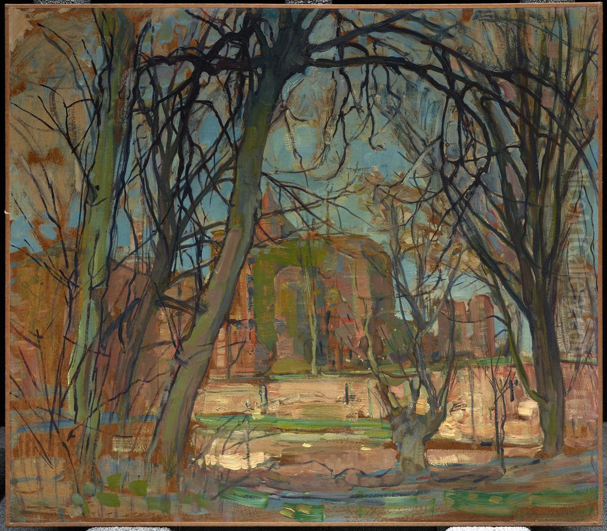 Castle Ruin: Brederode Oil Painting by Piet Mondrian