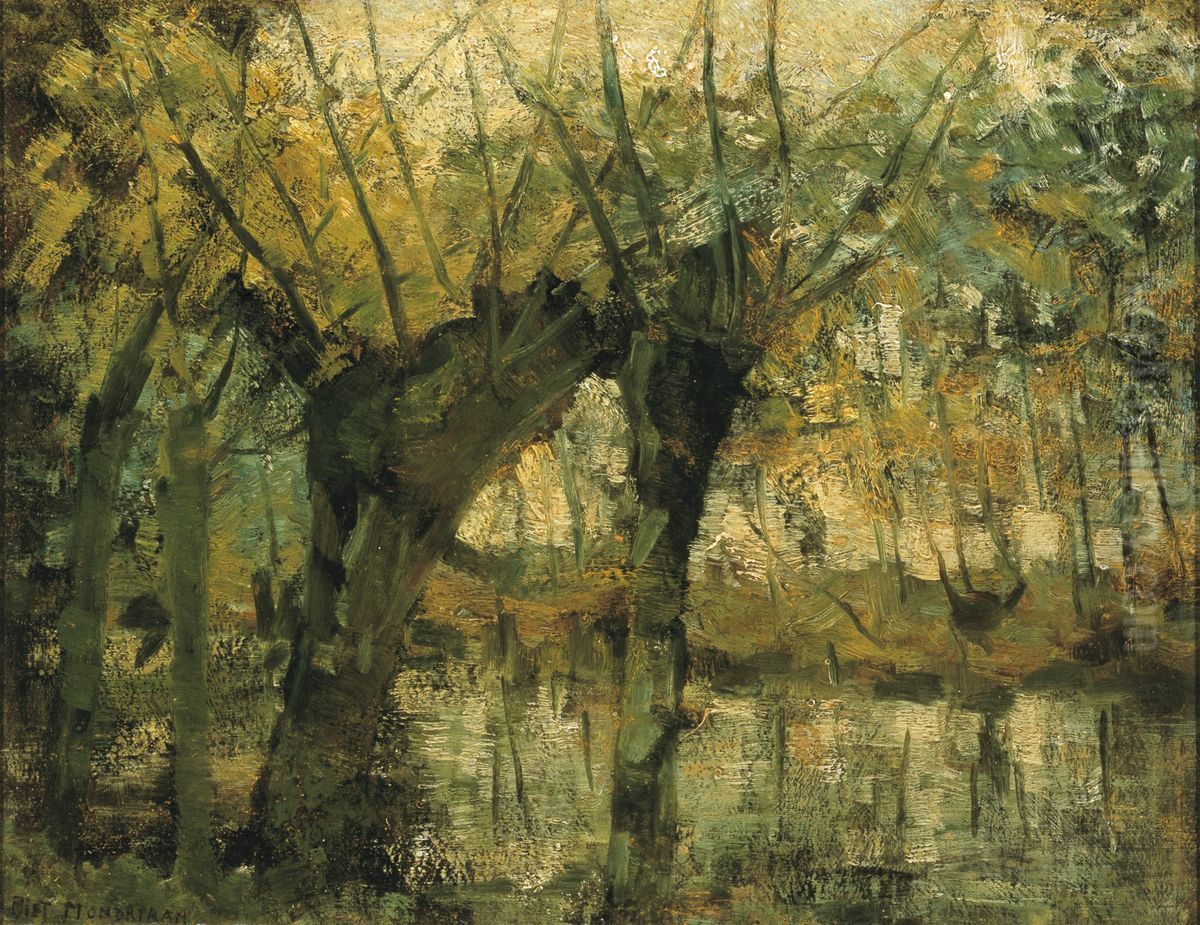 Impression of Light and Shadow Oil Painting by Piet Mondrian