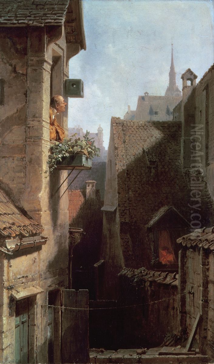 Ein Hypochonder Oil Painting by Carl Spitzweg