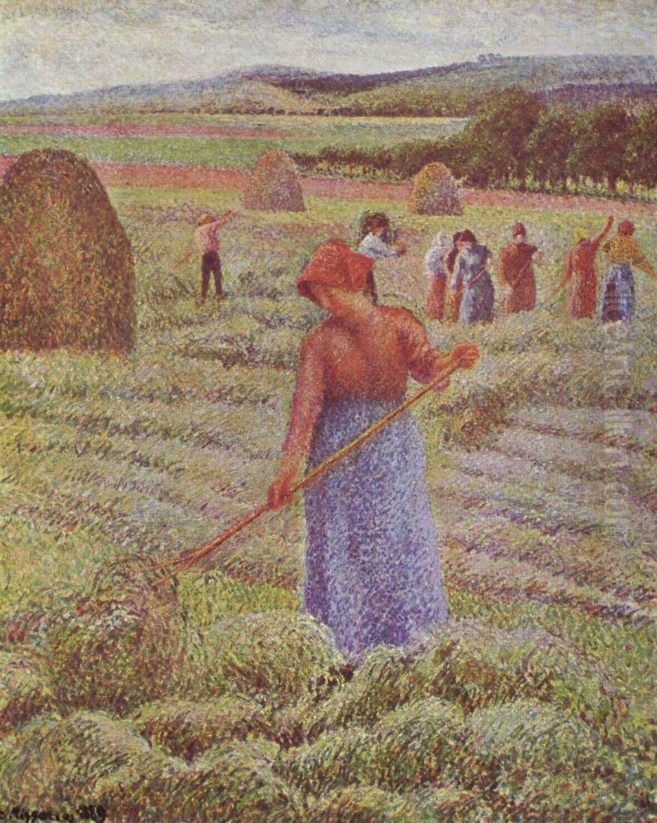 Recolte dufoinaEragny-sur-Epte Oil Painting by Camille Pissarro