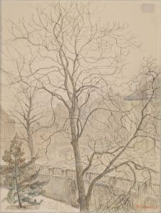 Notelaar in de mist