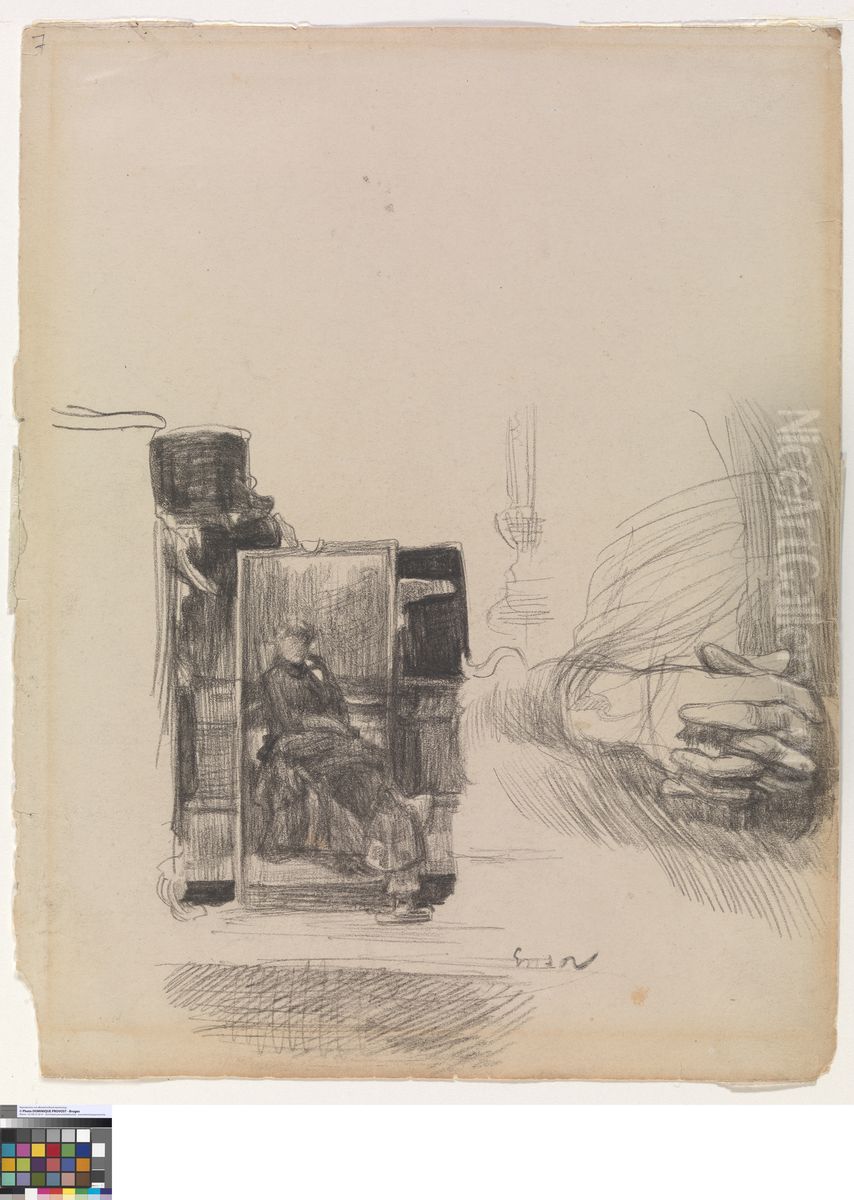 Studies for a Portrait of a Woman Oil Painting by James Ensor