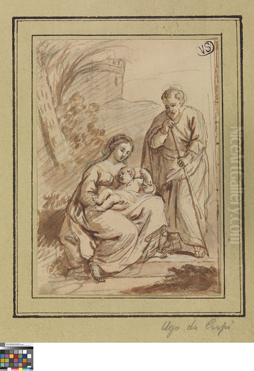 Heilige Familie Oil Painting by Adam Friedrich Oeser