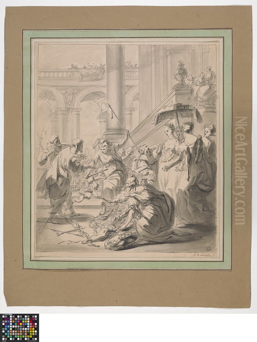 Achilles en de dochters van Lycomedes Oil Painting by Gerard de Lairesse