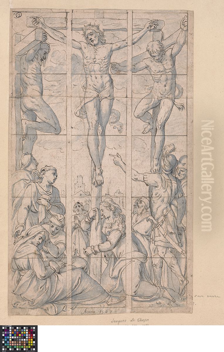 Christus aan het kruis Oil Painting by Lambert van Noort