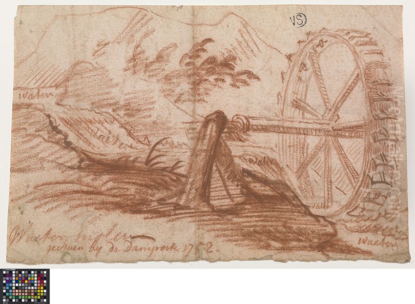 Waterval Oil Painting by Jan Anton Garemyn