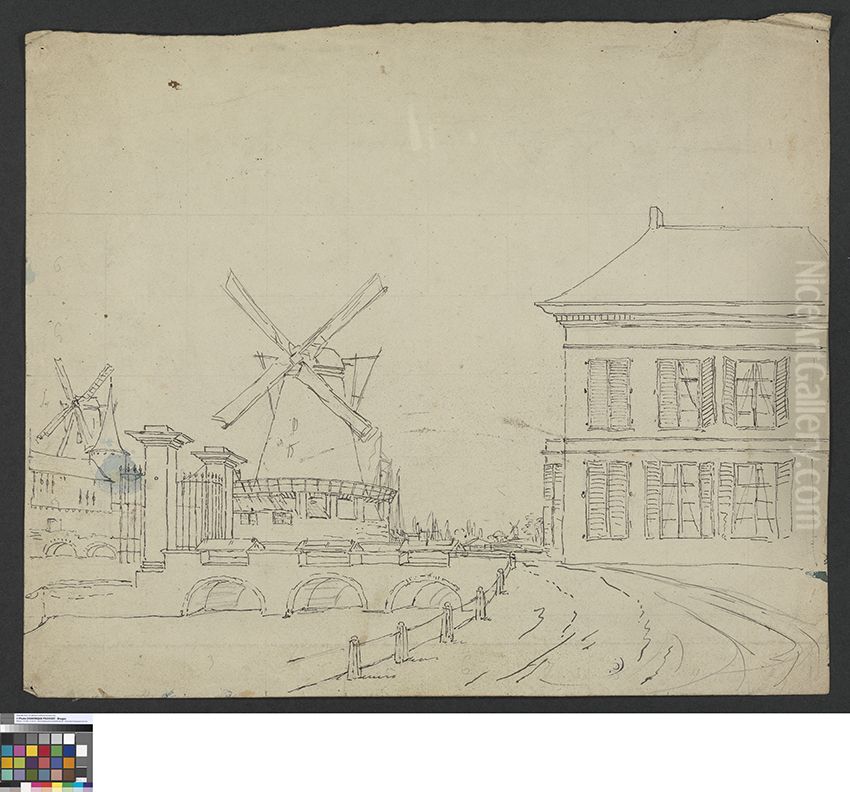 De Keizerspoort in Gent Oil Painting by Pieter-Frans De Noter