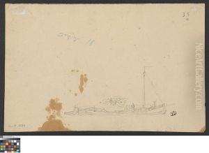 Boot langs de kade