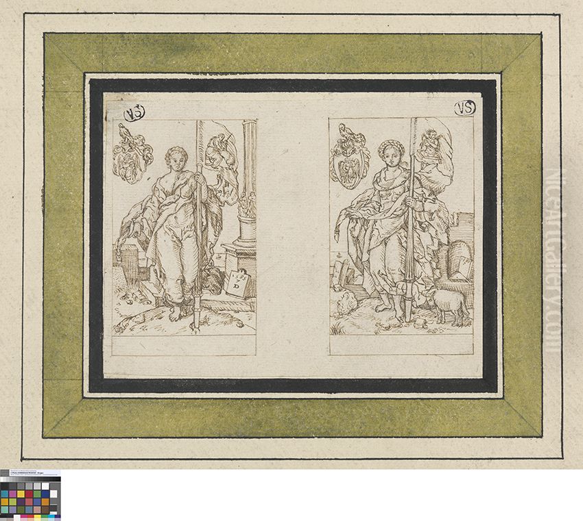 De Kuisheid en de Nederigheid Oil Painting by Heinrich Aldegrever