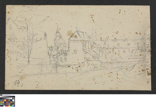 Sint-Pieterabdij en kerk in Gent Oil Painting by Pieter-Frans De Noter