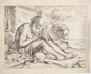 Heilige Hieronymus in de woestijn