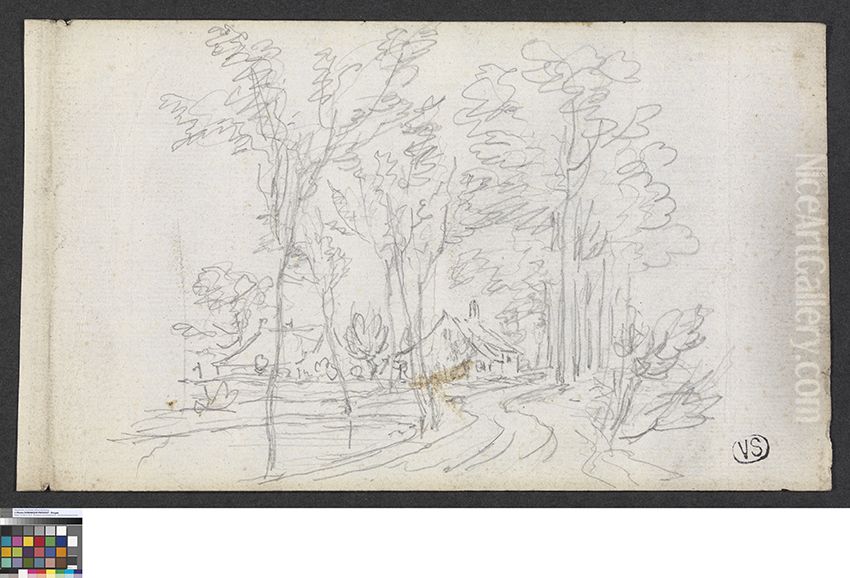 Landschap Oil Painting by Pieter-Frans De Noter