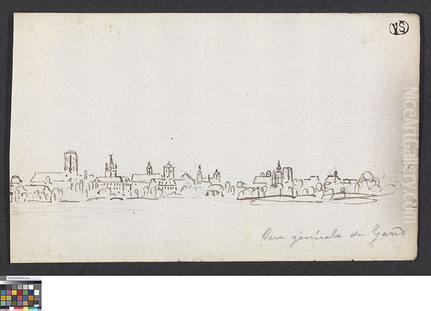 Vue generale de Gand Oil Painting by Pieter-Frans De Noter