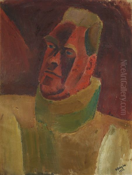 Portret van Constant Permeke Oil Painting by Frits Van Den Berghe