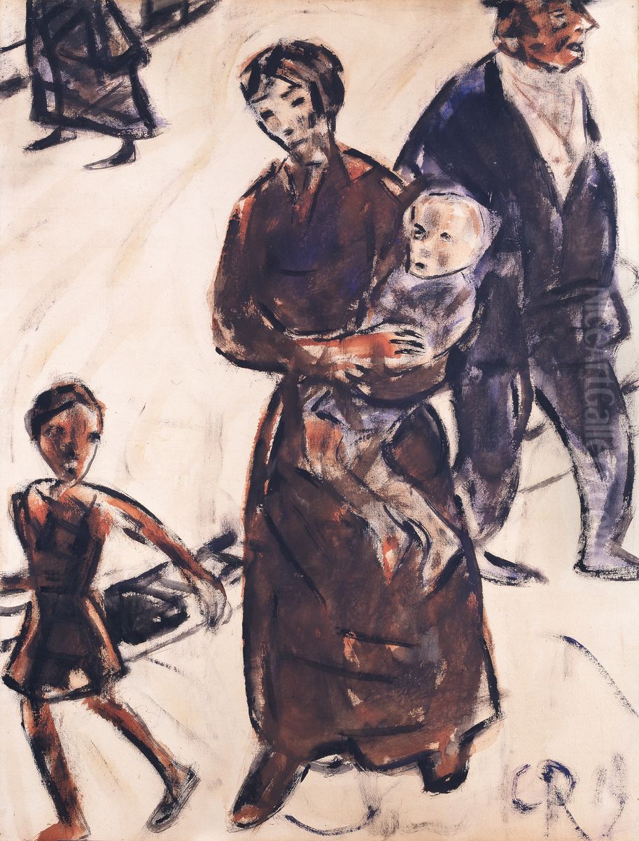 Poverty, Christian Rohlfs, 1919 Oil Painting by Christian Rohlfs