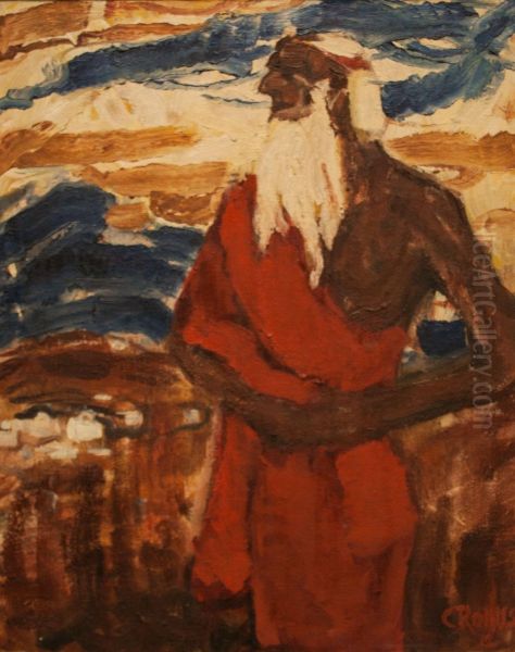 Moses Surveying the Promised Land Oil Painting by Christian Rohlfs