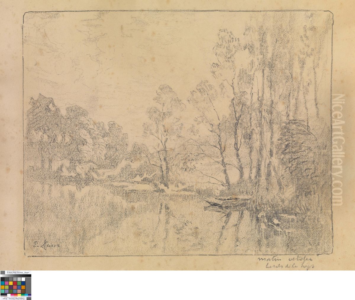 October Morning Along the River Lys Oil Painting by Emile Claus