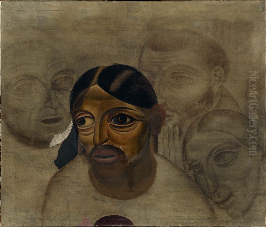 Christus van een Laatste Avondmaal Oil Painting by Gustave Van De Woestijne