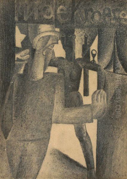 In de kroezel Oil Painting by Frits Van Den Berghe