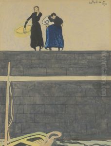 Vissersvrouwen op de kaai