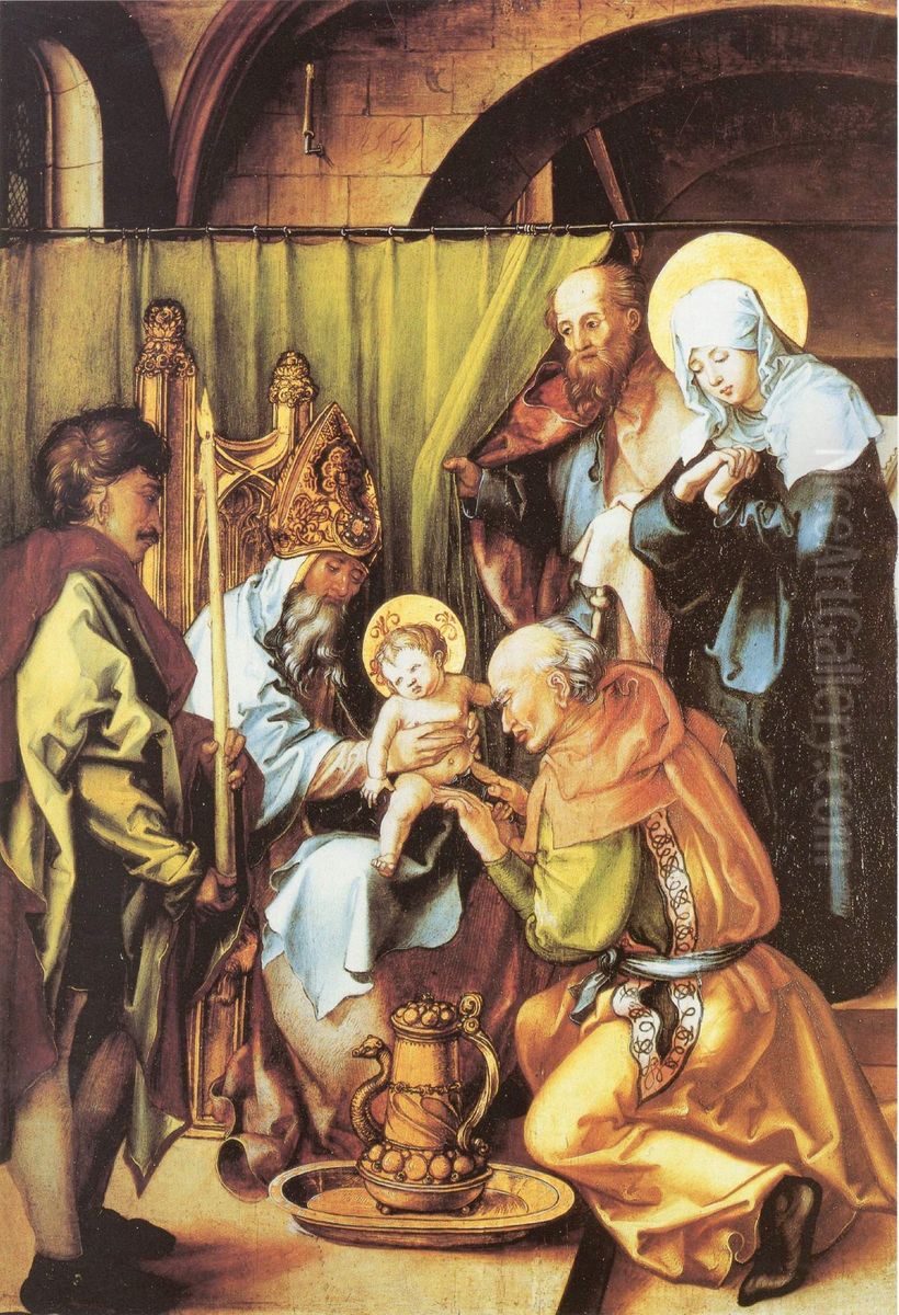 The Seven Sorrows of Mary, middle panel, Scene: Circumcision Oil Painting by Albrecht Durer The Seven Sorrows of Mary, middle panel, Scene: Circumcision Oil Painting by Albrecht Durer