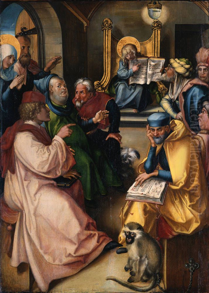 The Seven Pains of Mary (Christ as a twelve-year-old in the temple) Oil Painting by Albrecht Durer
