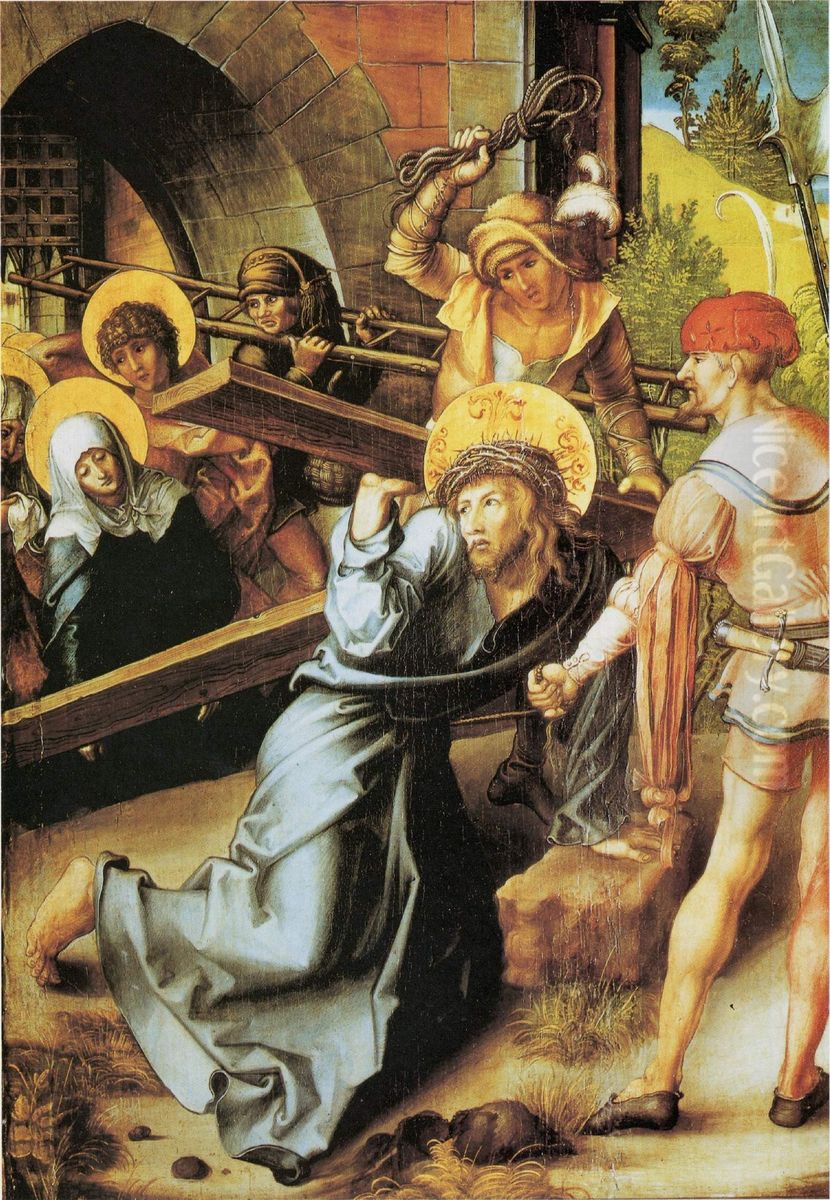 Die Sieben Schmerzen der Maria (Kreuztragung Christi) Oil Painting by Albrecht Durer