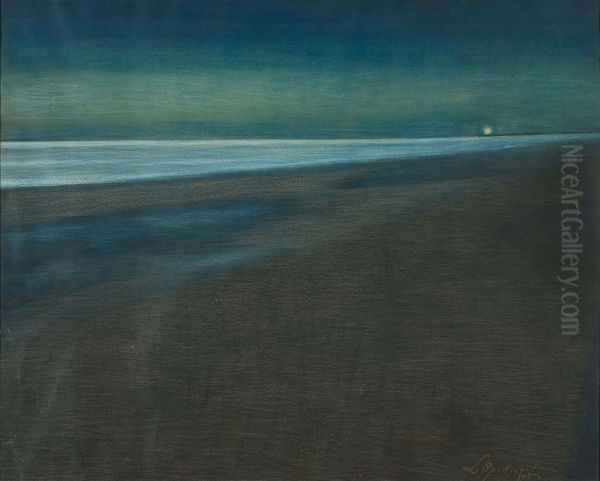 Beachview at night Oil Painting by Leon Spilliaert