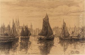 Vissersdok en visserskreek te Oostende
