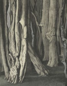 Bomen (Knoestige boomstammen)