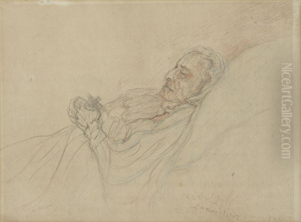 Mijn dode tante Oil Painting by James Ensor