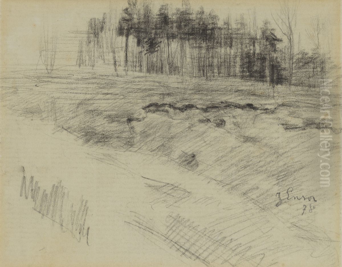 Bosrand Oil Painting by James Ensor