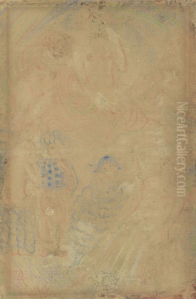 Naakten en harlekijnen Oil Painting by James Ensor