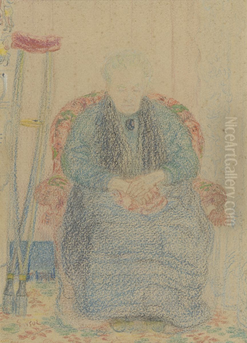 Mijn tante Oil Painting by James Ensor