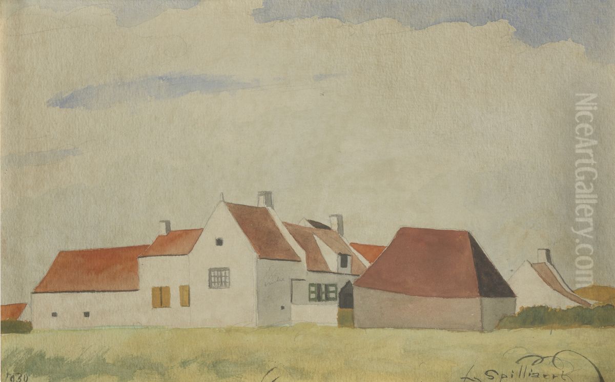 Boerderij nabij de Nukkerwijk, Sas-Slijkens Oil Painting by Leon Spilliaert