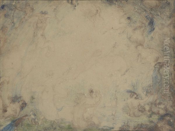 Wenken der nimfen Oil Painting by James Ensor