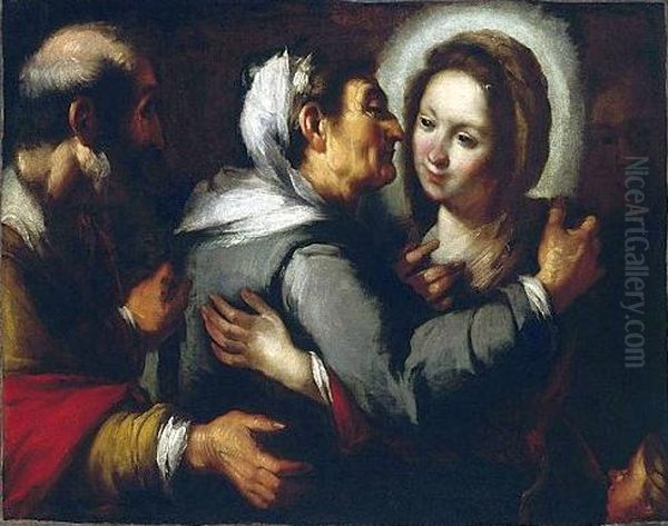 Visitation. Oil Painting by Bernardo Strozzi