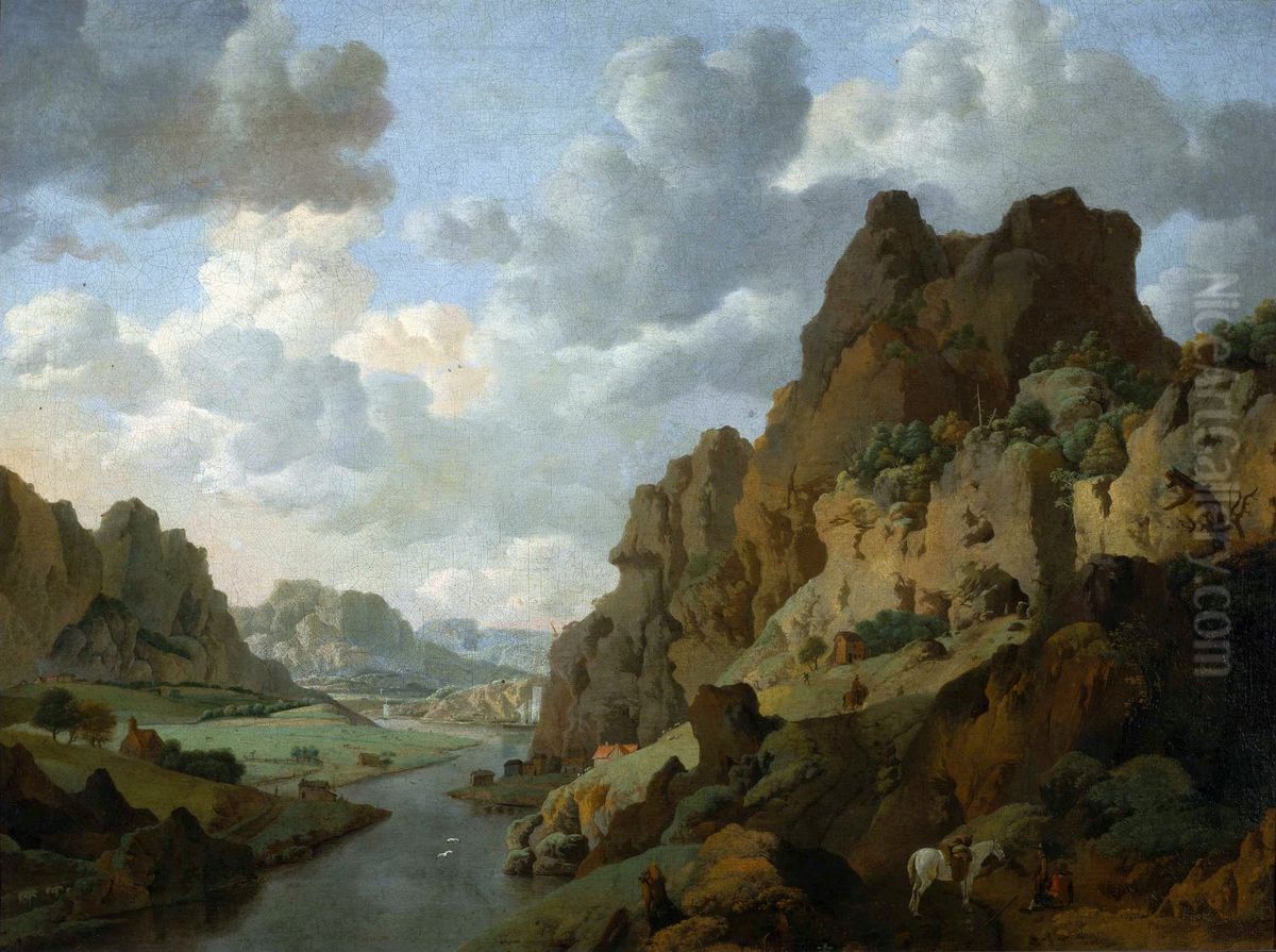 Rocky landscape. Oil Painting by Jan Van Aken