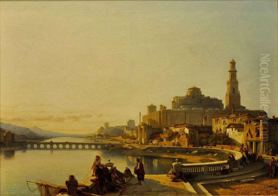 Vista de Cordoba Oil Painting by Francois Bossuet
