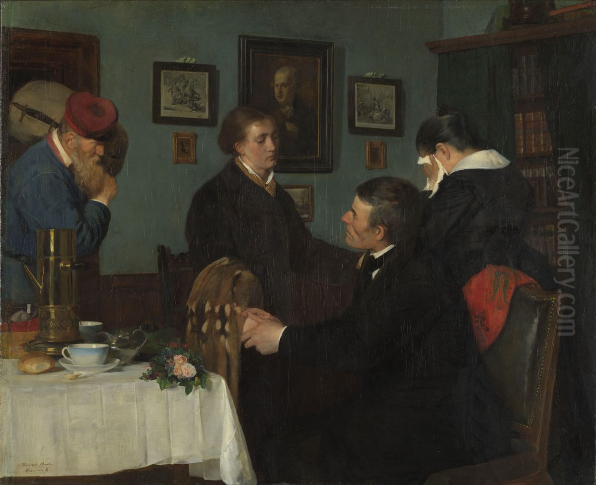 The Farewell Oil Painting by Harriet Backer