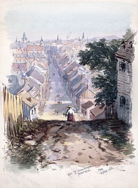 Saint Dominique Street, Montreal Oil Painting by Frances Anne Hopkins
