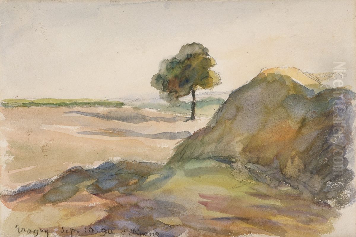 Paysage (Eragny) Oil Painting by Camille Pissarro