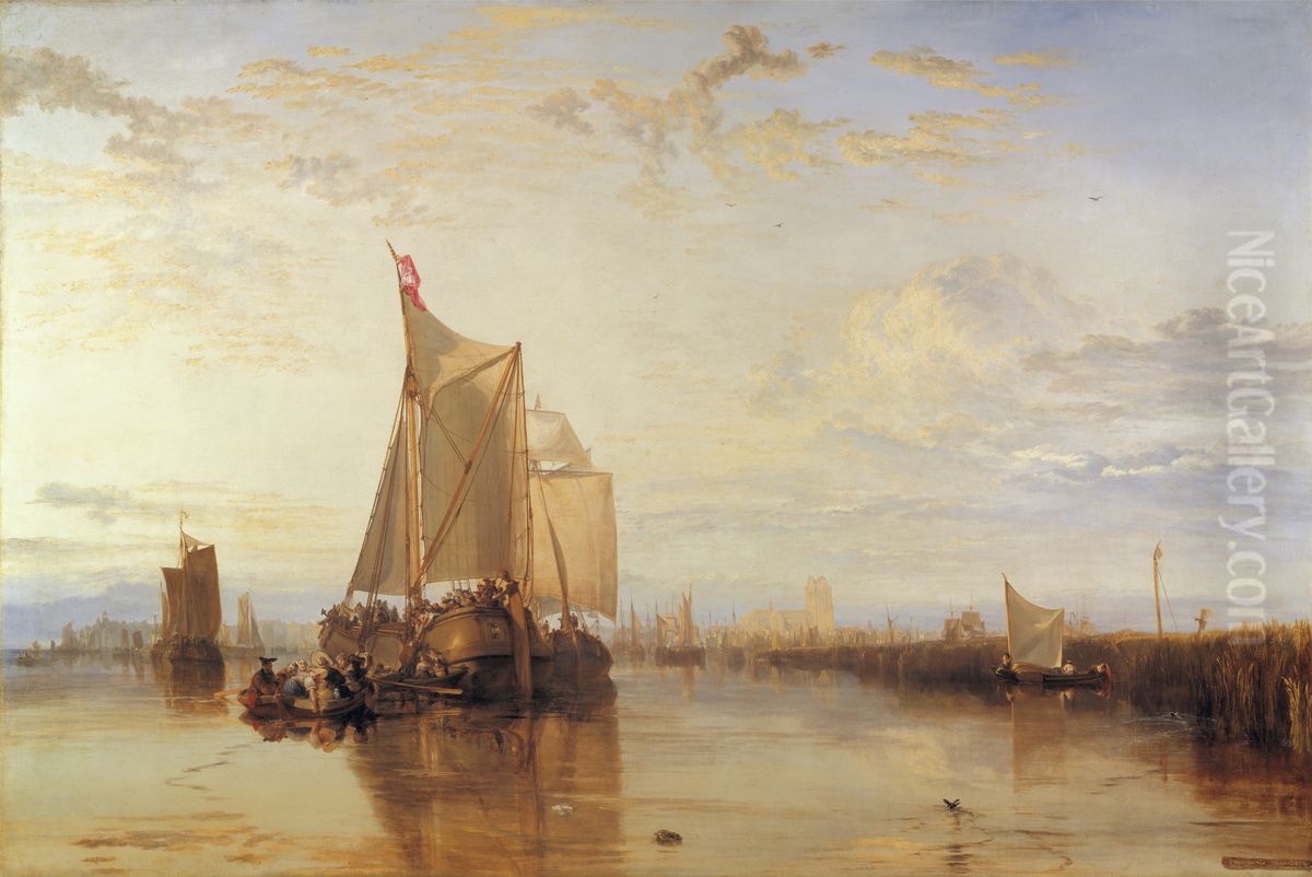 The Dort Packet-Boat from Rotterdam Becalmed Oil Painting by J. M. W. Turner