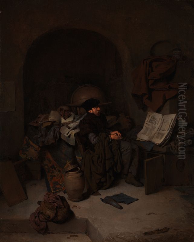 An Astrologer Oil Painting by Cornelis Pietersz Bega