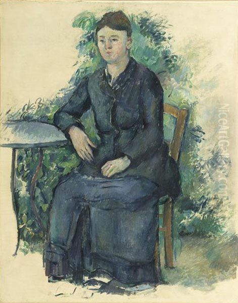 Madame Cezanne au jardin Oil Painting by Paul Cezanne