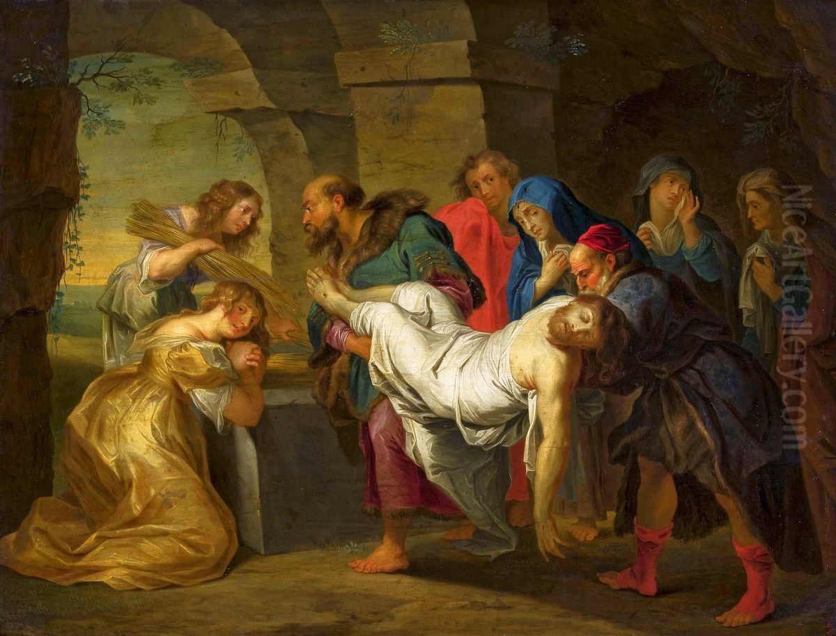 Christ's entombment Oil Painting by Balthasar Beschey