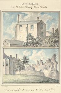 Anchoritage in St. John's Church yard, Chester; Remains of the monastery in St John's Church yard