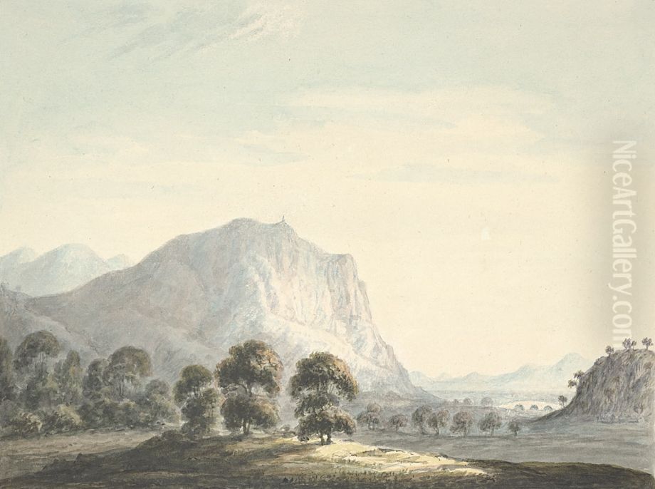 Breiddin Hills, Rodney's Pillar and Belin Mount Oil Painting by John Ingleby